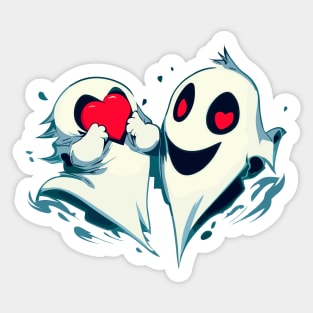 Two Ghosts in love Sticker